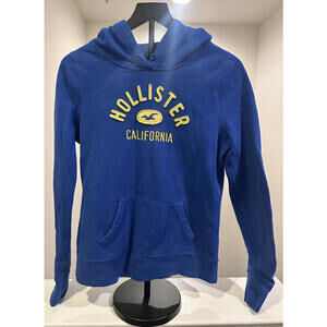 Hollister Large Blue and Yellow Hoodie Sweatshirt